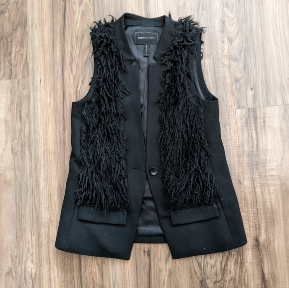 BCBG Faux Fur Suit Vest - Picture 6 of 11